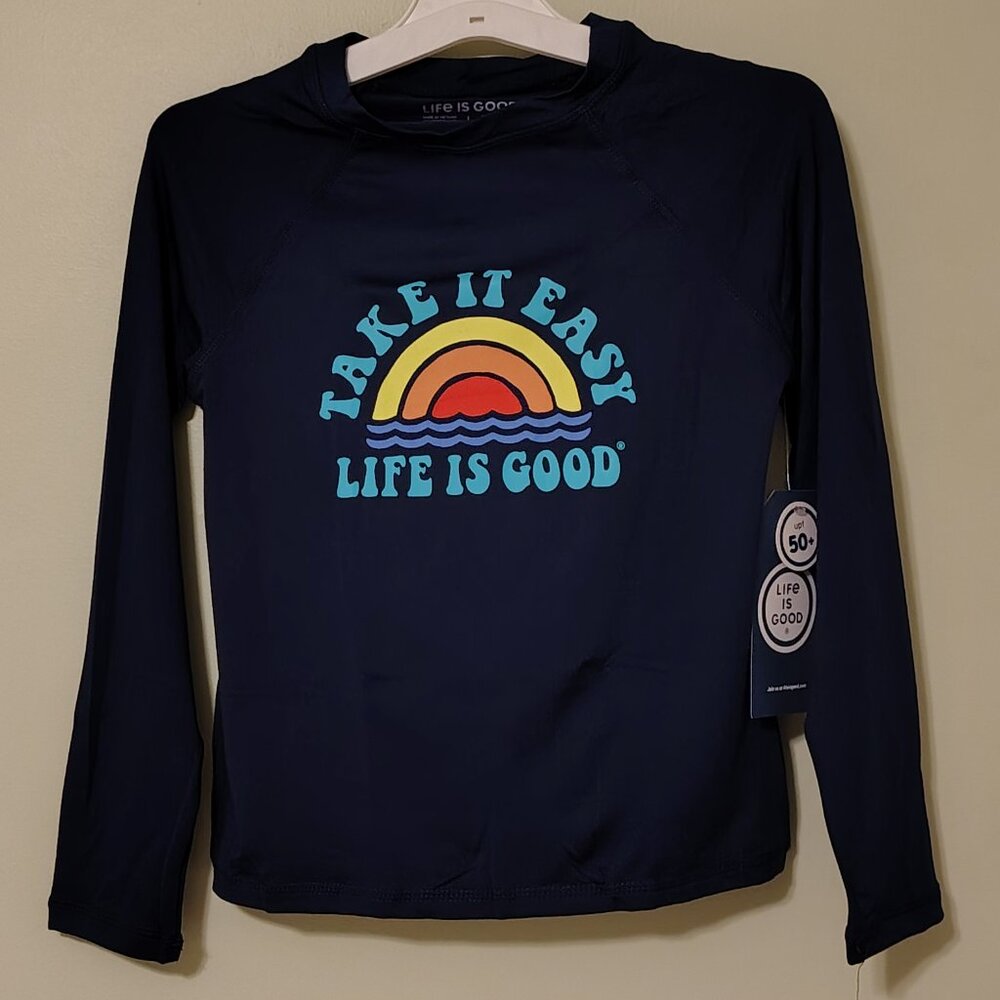 Life Is Good Kid's Long Sleeve Sunshirt Size L